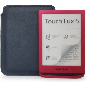 Wholesale LURESKO leather slip case for ebook 162x113x9mm (navy blue) - LUR87 - {ean13} - Hurt