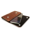 Wholesale LURESKO SUNNE XL leather holster for belt 165x82x12 (flat magnet) (vintage brown white thread) - LUR97 - {ean13} - Hurt