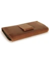 Wholesale LURESKO SUNNE XL leather holster for belt 165x82x12 (flat magnet) (vintage brown white thread) - LUR97 - {ean13} - Hurt