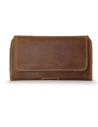 Wholesale LURESKO SUNNE XL leather holster for belt 165x82x12 (flat magnet) (vintage brown white thread) - LUR97 - {ean13} - Hurt