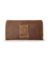 Wholesale LURESKO SUNNE XL leather holster for belt 165x82x12 (flat magnet) (vintage brown white thread) - LUR97 - {ean13} - Hurt