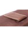 Wholesale LURESKO SUNNE XL leather holster for belt 165x82x12 (flat magnet) (vintage brown white thread) - LUR97 - {ean13} - Hurt