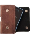 Hurtownia GSM - LURESKO SUNNE XL Lederholster für Gürtel 165x82x12 (flacher Magnet) (vintage Braun mit weißem Faden) - LUR97 - {ean13} - Hurt