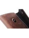Wholesale LURESKO SUNNE XL leather holster for belt 165x82x12 (flat magnet) (vintage brown white thread) - LUR97 - {ean13} - Hurt