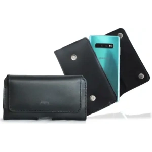 Hurtownia GSM - LURESKO SUNNE XXL Lederholster für Gürtel 170x85x12 (flacher Magnet) (schwarz glattes Material mit schwarzem Faden) - LUR98 - {ean13} - Hurt