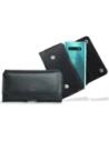 LURESKO SUNNE XXL Lederholster für Gürtel 170x85x12 (flacher Magnet) (schwarz glattes Material mit schwarzem Faden)