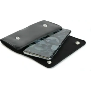 Hurtownia GSM - LURESKO SUNNE XXL Lederholster für Gürtel 170x85x12 (flacher Magnet) (schwarz glattes Material mit schwarzem Faden) - LUR98 - {ean13} - Hurt