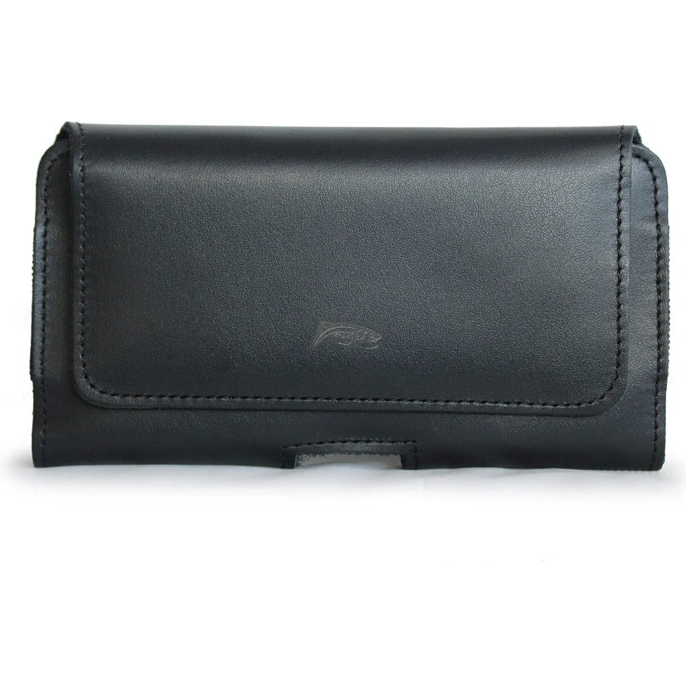 Wholesale LURESKO SUNNE XXL leather holster for belt 170x85x12 (flat magnet) (black smooth black thread) - LUR98 - {ean13} - Hurt
