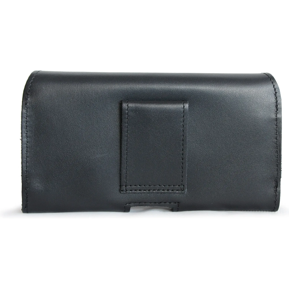 Wholesale LURESKO SUNNE XXL leather holster for belt 170x85x12 (flat magnet) (black smooth black thread) - LUR98 - {ean13} - Hurt