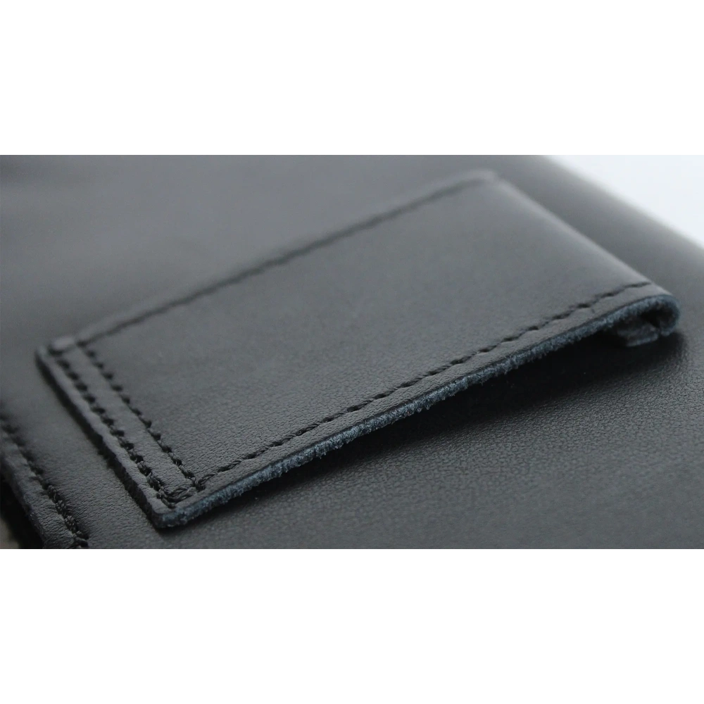 Hurtownia GSM - LURESKO SUNNE XXL kožené pouzdro na opasek 170x85x12 (plochý magnet) (černé hladké s černou nití) - LUR98 - {ean13} - Hurt