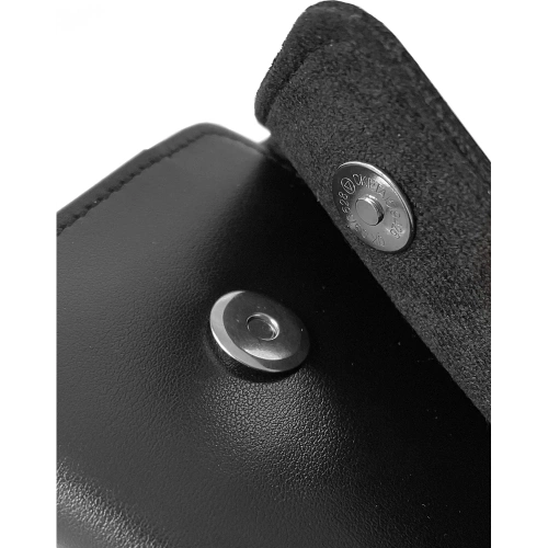 Skórzana kabura LURESKO SUNNE XXL do paska 170x85x12 (magnes płaski) (czarny gładki czarna nić)