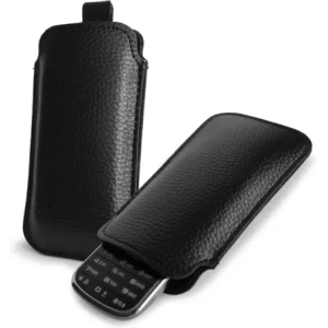 Hurtownia GSM - LURESKO SLEEVE XS kožené pouzdro pro malé telefony / funkční telefony 119mm x 53mm (černé) - LUR99 - {ean13} - Hurt