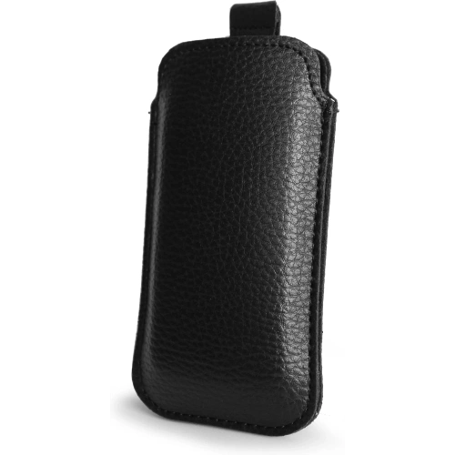 Skórzane etui wsuwane LURESKO SLEEVE XS na małe telefony / telefony klawiszowe 119mm x 53mm (czarny)