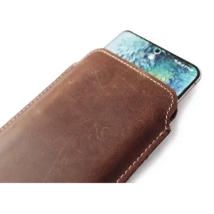 Wholesale LURESKO NEW LILLA XXXL leather slipcase slipcase for phone 6.5' - 6.9' (vintage brown with white thread) - LUR101 - {ean13} - Hurt