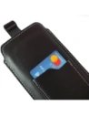 Hurtownia GSM - LURESKO NOVÝ ASTER XXXL univerzální kožený obal s očkem na řemínek pro telefony 6,5' - 6,9' (černý hladký s bílou nití) - LUR104 - {ean13} - Hurt