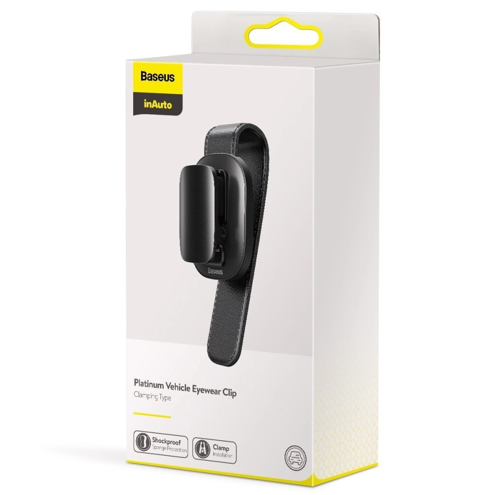 Wholesale Baseus Platinum Vehicle Eyewear Clip (Clip type) (black) - BSU1452BLK - {ean13} - Hurt