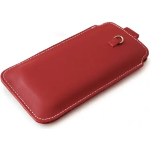 Wholesale LURESKO NEW ASTER XXXL universal leather case with a loop for a strap for phone sizes 6.5' - 6.9' (red with white thread) - LUR106 - {ean13} - Hurt
