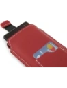 Hurtownia GSM - Skórzane etui uniwersalne z oczkiem na smycz LURESKO NEW ASTER XXXL wsuwka na telefon 6.5' - 6.9' (czerwony biała nić) - LUR106 - {ean13} - Hurt