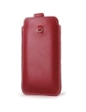 Hurtownia GSM - Skórzane etui uniwersalne z oczkiem na smycz LURESKO NEW ASTER XXXL wsuwka na telefon 6.5' - 6.9' (czerwony biała nić) - LUR106 - {ean13} - Hurt