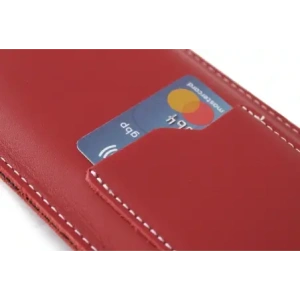 Wholesale LURESKO NEW ASTER XXXL universal leather case with a loop for a strap for phone sizes 6.5' - 6.9' (red with white thread) - LUR106 - {ean13} - Hurt