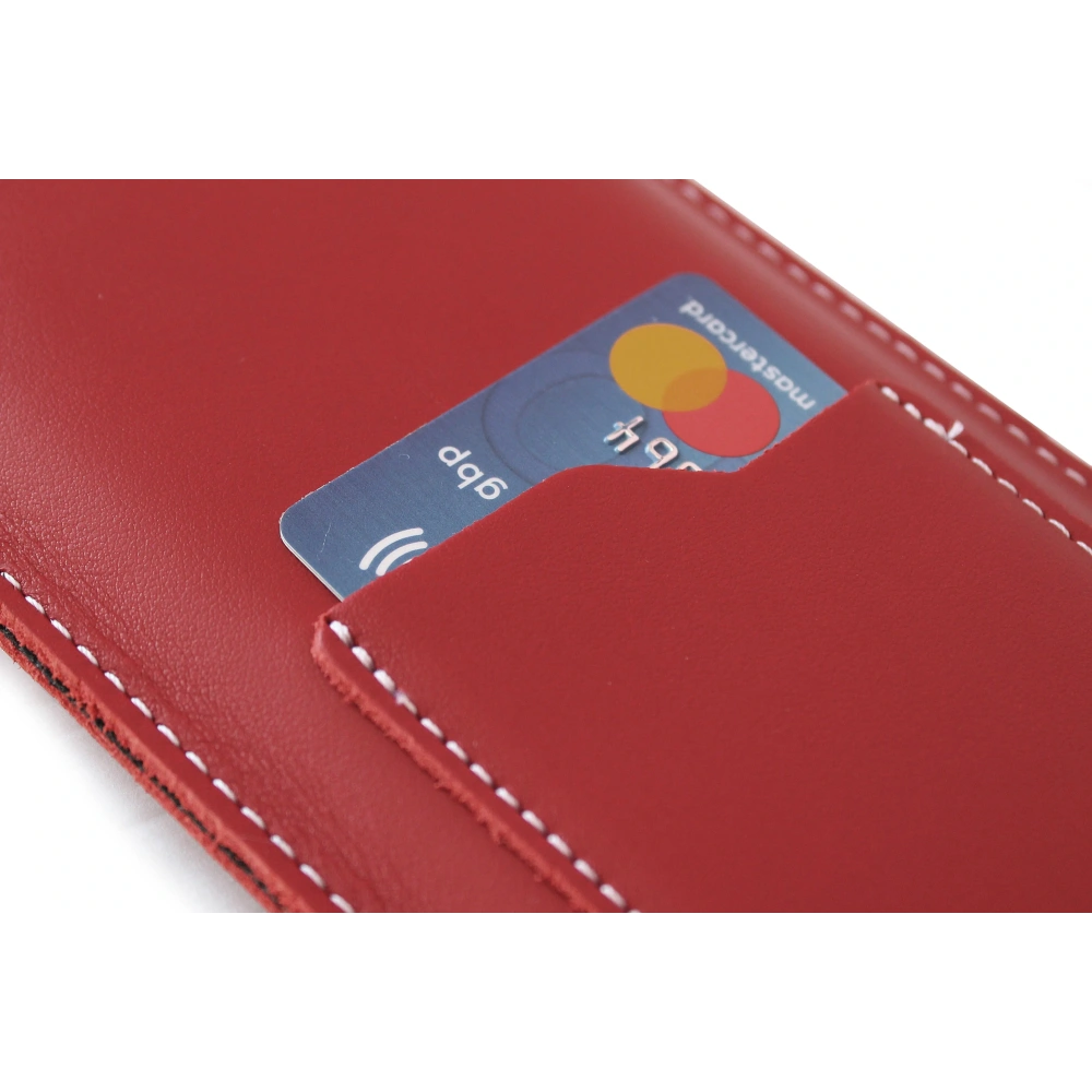 Wholesale LURESKO NEW ASTER XXXL universal leather case with a loop for a strap for phone sizes 6.5' - 6.9' (red with white thread) - LUR106 - {ean13} - Hurt