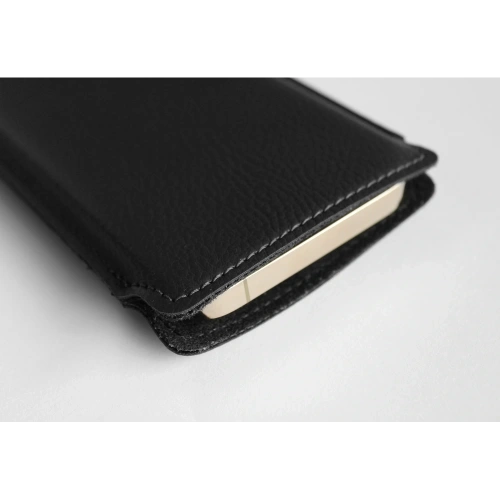 Skórzana wsuwka LURESKO LILNER XXXL na telefon ECO (czarny)