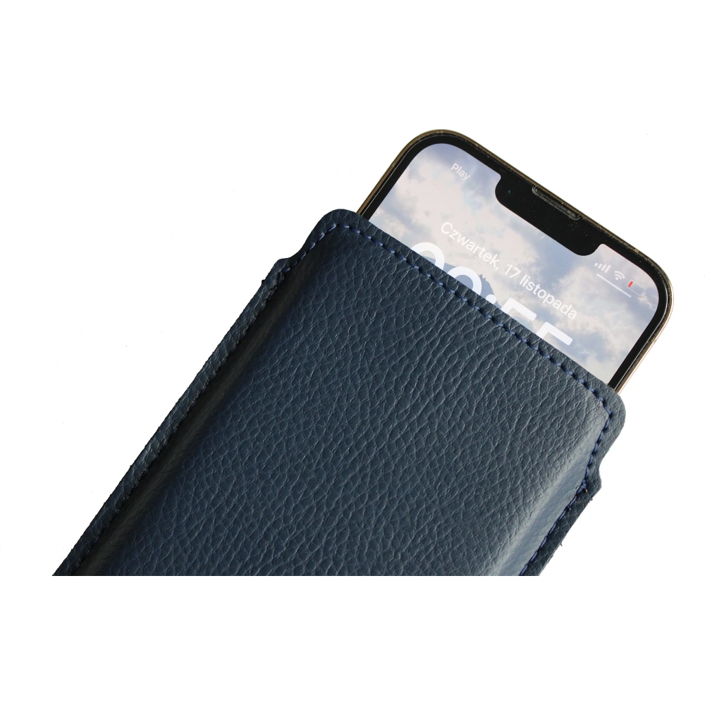 Wholesale LURESKO LILNER XXL leather slipcase for phone ECO (blue) - LUR112 - {ean13} - Hurt