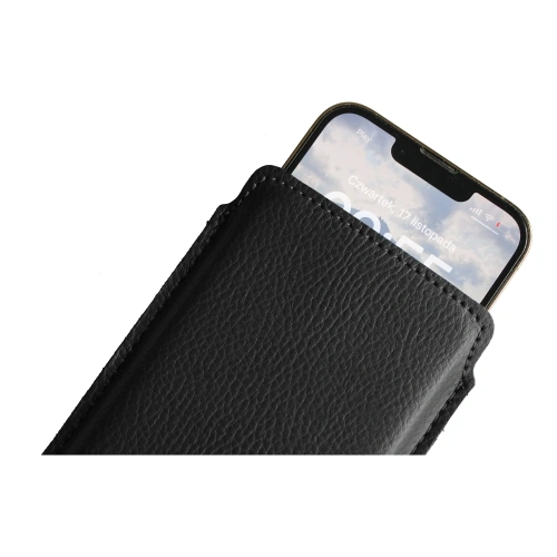 Skórzana wsuwka LURESKO LILNER XXL na telefon ECO (czarny)