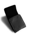 LURESKO FLIP SLEEVE M Lederschutzhülle für Samsung Galaxy Z Flip 3/4/5/6 Motorola Razr 50 / 40 Ultra Huawei Pocket (schwarz, glattes schwarzes Garn)