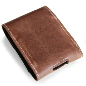 Hurtownia GSM - LURESKO FLIP SLEEVE M Leder-Schutzhülle für Samsung Galaxy Z Flip 3/4/5/6 Motorola Razr 50 / 40 Ultra Huawei Pocket (vintage braun mit weißem Faden) - LUR115 - {ean13} - Hurt