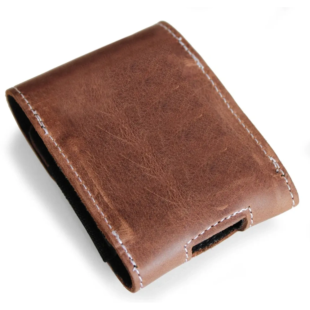 Hurtownia GSM - LURESKO FLIP SLEEVE M Leder-Schutzhülle für Samsung Galaxy Z Flip 3/4/5/6 Motorola Razr 50 / 40 Ultra Huawei Pocket (vintage braun mit weißem Faden) - LUR115 - {ean13} - Hurt