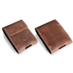 Hurtownia GSM - LURESKO FLIP SLEEVE M Leder-Schutzhülle für Samsung Galaxy Z Flip 3/4/5/6 Motorola Razr 50 / 40 Ultra Huawei Pocket (vintage braun mit weißem Faden) - LUR115 - {ean13} - Hurt