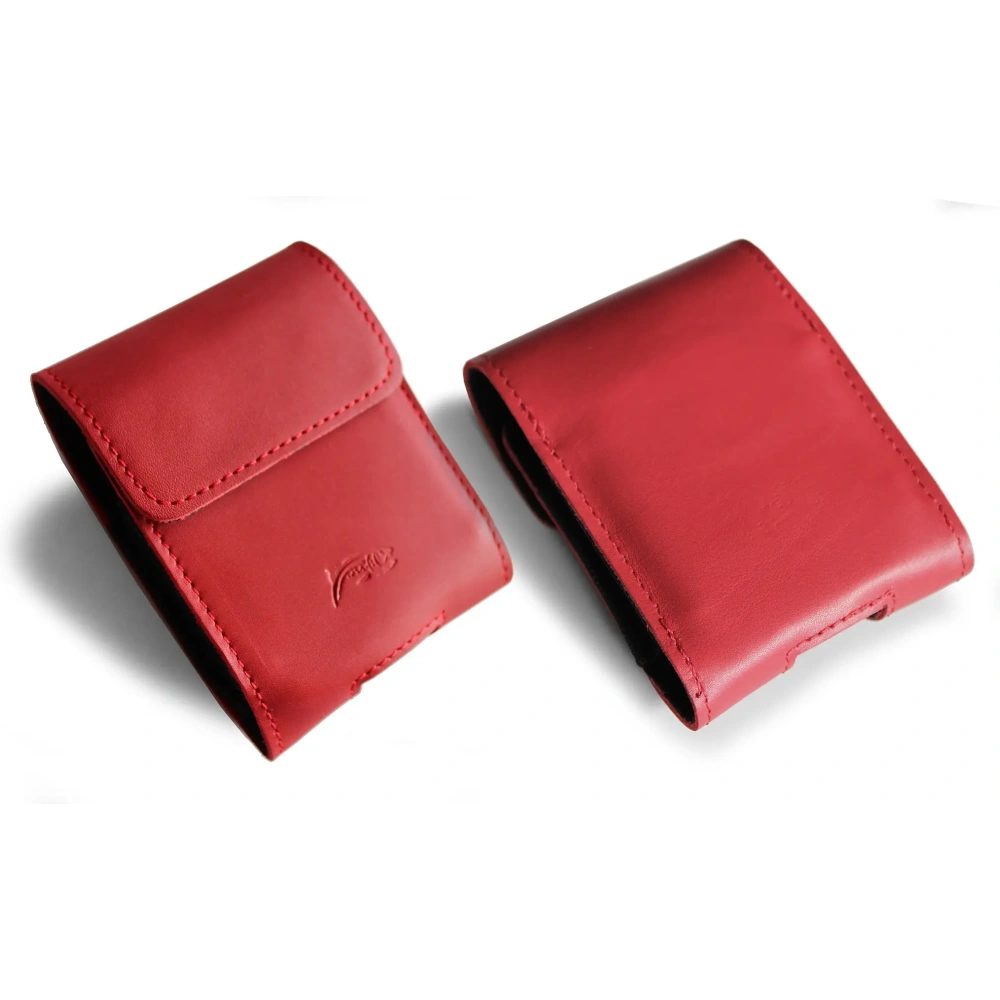 Wholesale LURESKO FLIP SLEEVE M leather protective case for Samsung Galaxy Z Flip 3/4/5/6 Motorola Razr 50 / 40 Ultra Huawei Pocket (red smooth red thread) - LUR116 - {ean13} - Hurt
