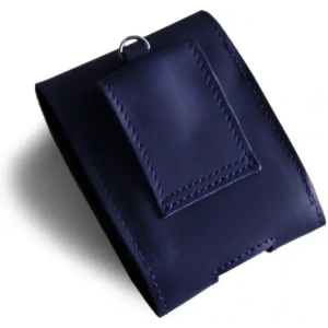 Wholesale LURESKO HECTOR FLIP M leather neck case / belt case / loop case for Flip models (smooth navy blue with navy thread) - LUR117 - {ean13} - Hurt