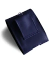 Wholesale LURESKO HECTOR FLIP M leather neck case / belt case / loop case for Flip models (smooth navy blue with navy thread) - LUR117 - {ean13} - Hurt