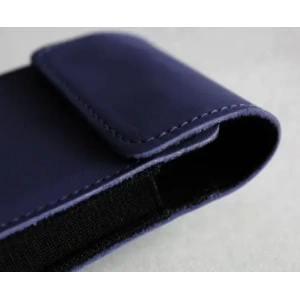 Wholesale LURESKO HECTOR FLIP M leather neck case / belt case / loop case for Flip models (smooth navy blue with navy thread) - LUR117 - {ean13} - Hurt