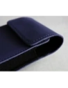 Wholesale LURESKO HECTOR FLIP M leather neck case / belt case / loop case for Flip models (smooth navy blue with navy thread) - LUR117 - {ean13} - Hurt