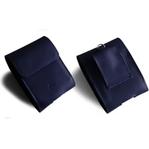 Wholesale LURESKO HECTOR FLIP M leather neck case / belt case / loop case for Flip models (smooth navy blue with navy thread) - LUR117 - {ean13} - Hurt