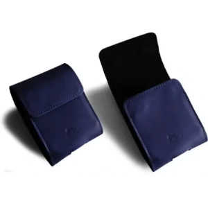 Wholesale LURESKO HECTOR FLIP M leather neck case / belt case / loop case for Flip models (smooth navy blue with navy thread) - LUR117 - {ean13} - Hurt