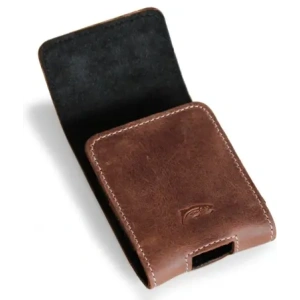 Wholesale LURESKO HECTOR FLIP M leather neck/pocket/belt loop case for Flip models (vintage brown with white thread) - LUR118 - {ean13} - Hurt