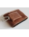 Wholesale LURESKO HECTOR FLIP M leather neck/pocket/belt loop case for Flip models (vintage brown with white thread) - LUR118 - {ean13} - Hurt