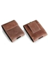 Wholesale LURESKO HECTOR FLIP M leather neck/pocket/belt loop case for Flip models (vintage brown with white thread) - LUR118 - {ean13} - Hurt