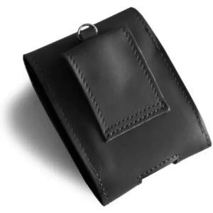 Wholesale LURESKO HECTOR FLIP M leather neck / belt / loop case for Flip models (black smooth with black thread) - LUR119 - {ean13} - Hurt