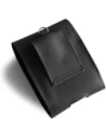 Wholesale LURESKO HECTOR FLIP M leather neck / belt / loop case for Flip models (black smooth with black thread) - LUR119 - {ean13} - Hurt