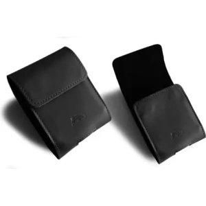 Wholesale LURESKO HECTOR FLIP M leather neck / belt / loop case for Flip models (black smooth with black thread) - LUR119 - {ean13} - Hurt