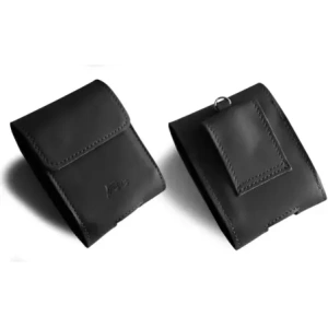 Wholesale LURESKO HECTOR FLIP M leather neck / belt / loop case for Flip models (black smooth with black thread) - LUR119 - {ean13} - Hurt