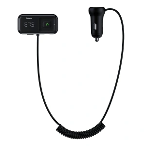 Hurtownia GSM - Transmiter FM Baseus T typed S-16, AUX, Bluetooth 5.0, 2x USB, microSD, 3A (černý) - BSU1454BLK - {ean13} - Hurt