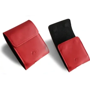 Wholesale LURESKO HECTOR FLIP M leather neck/pouch/belt loop case for Flip models (red smooth with red thread) - LUR120 - {ean13} - Hurt