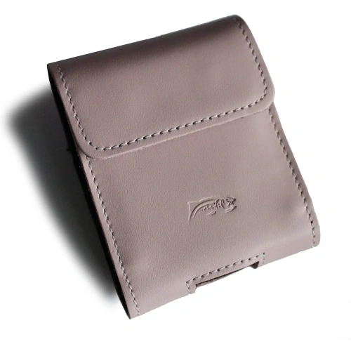 Skórzane etui na szyję / do paska / do szlufki LURESKO HECTOR FLIP M do modeli Flip (różowy gładki biała nić)