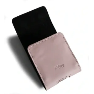 Wholesale LURESKO HECTOR FLIP M leather neck/belt/belt loop case for Flip models (smooth pink with white thread) - LUR121 - {ean13} - Hurt
